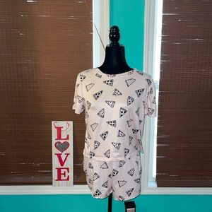 Pizza design pink Pajama set